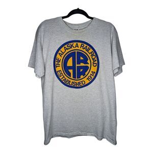 Vintage Alaska Railroad ARR T Shirt Medium/Large Single Stitch‎ Anvil 1990s